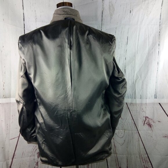 J Ferrar 40L 3 Button Light Brown Birdseye Suit Blazer - Picture 10 of 11